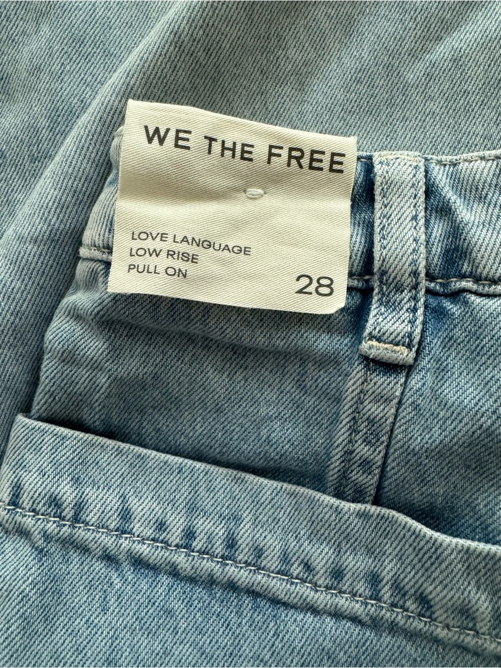 NWT Women's Free People Love Language Low Rise Denim Baggy Jeans Size 28 - Picture 5 of 8